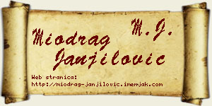 Miodrag Janjilović vizit kartica